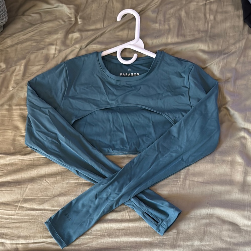 PARAGON Blue Crop Muscle Tee